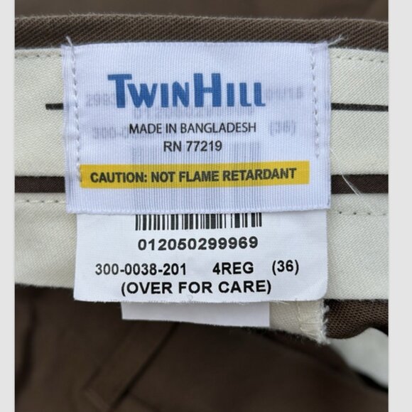 Twinhill UPS Mens 36 x 31"  Brown Work Uniform Chino Pants - Picture 5 of 6